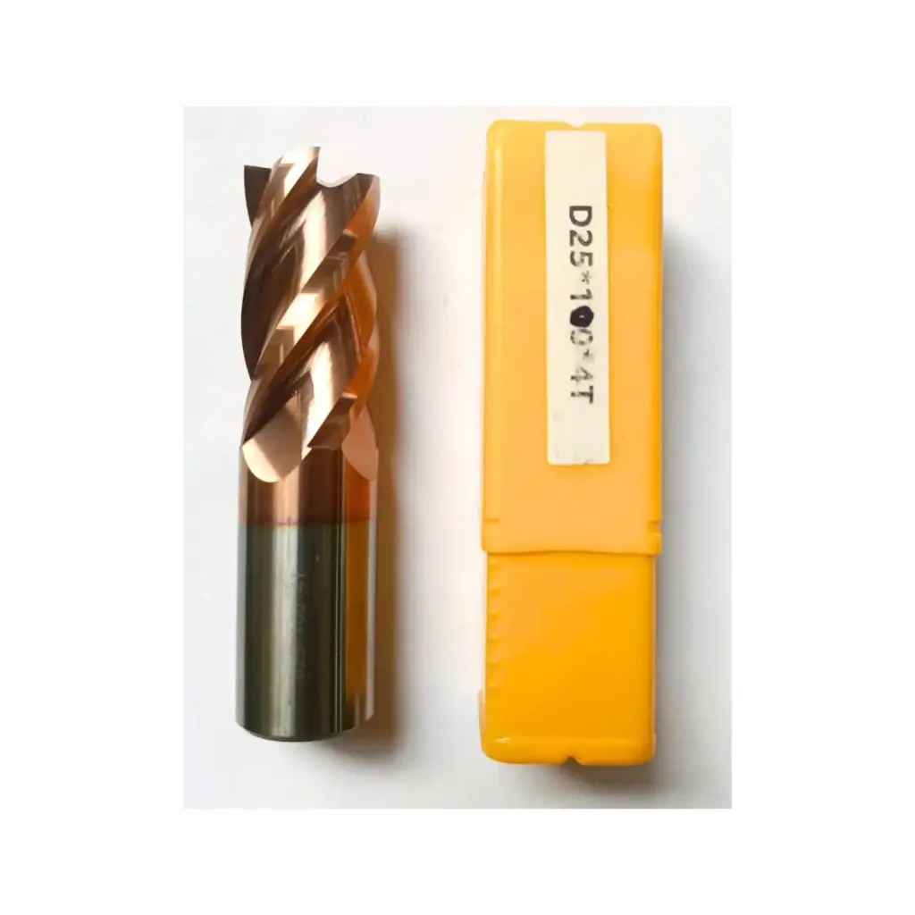 Carbide Endmill D25*100L*FL54*d25*4F  55HRC Copper Standard