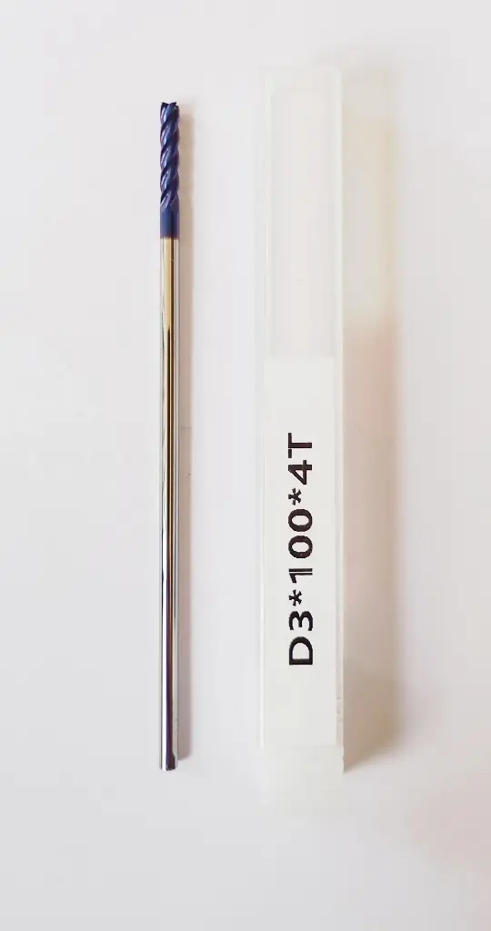 Carbide Endmill D3*100L*FL20*d3*4F 65HRC Blue Standard