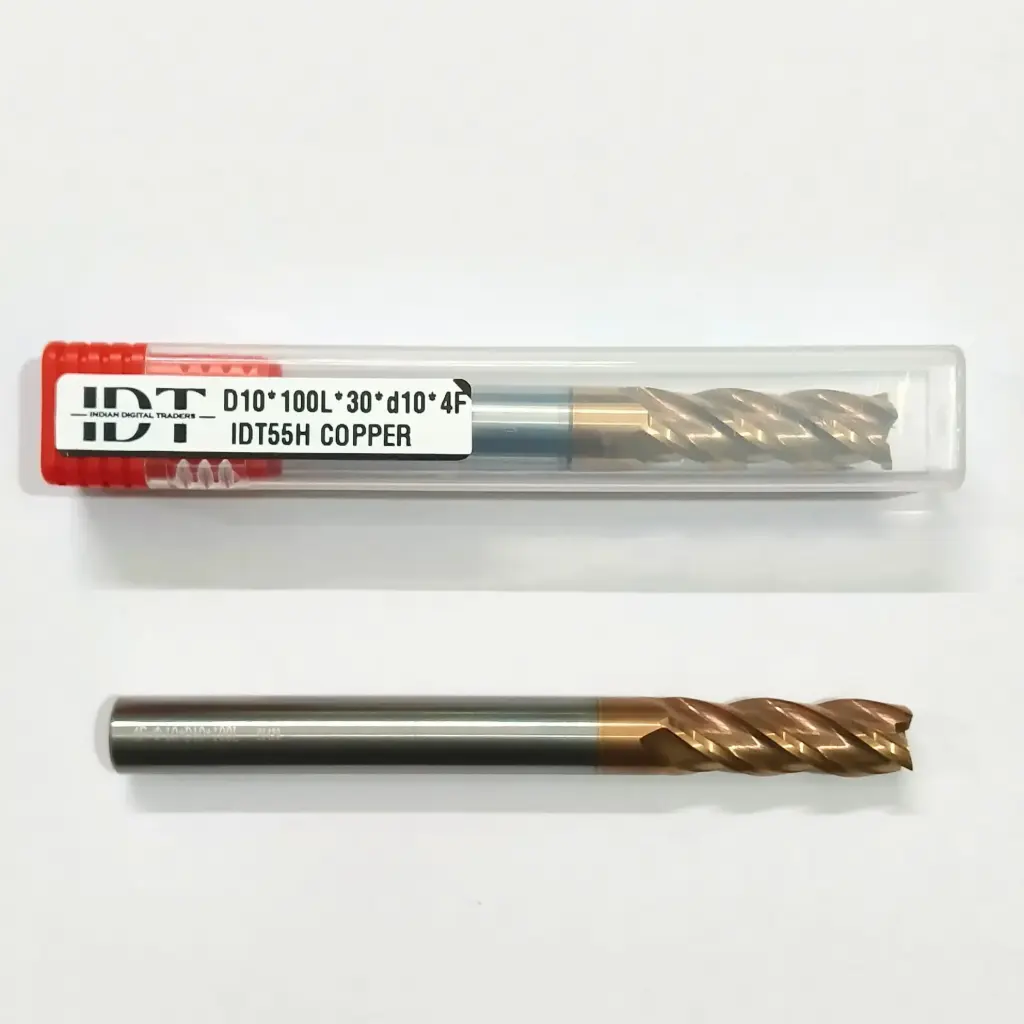 Carbide Endmill D10*100L*FL30*d10*4F 55HRC Copper Premium