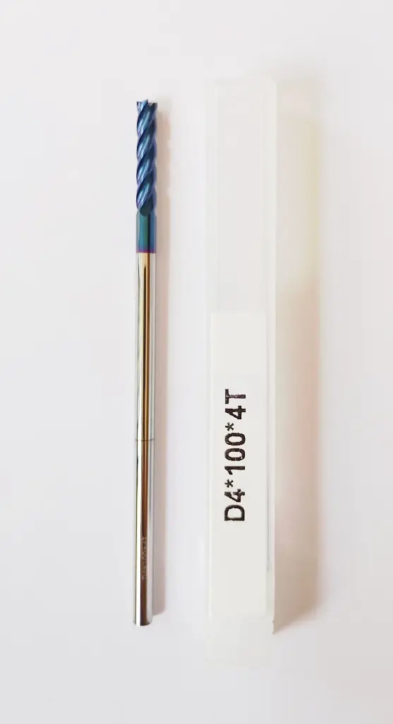 Carbide Endmill D4*100L*FL20*d4*4F 65HRC Blue Standard
