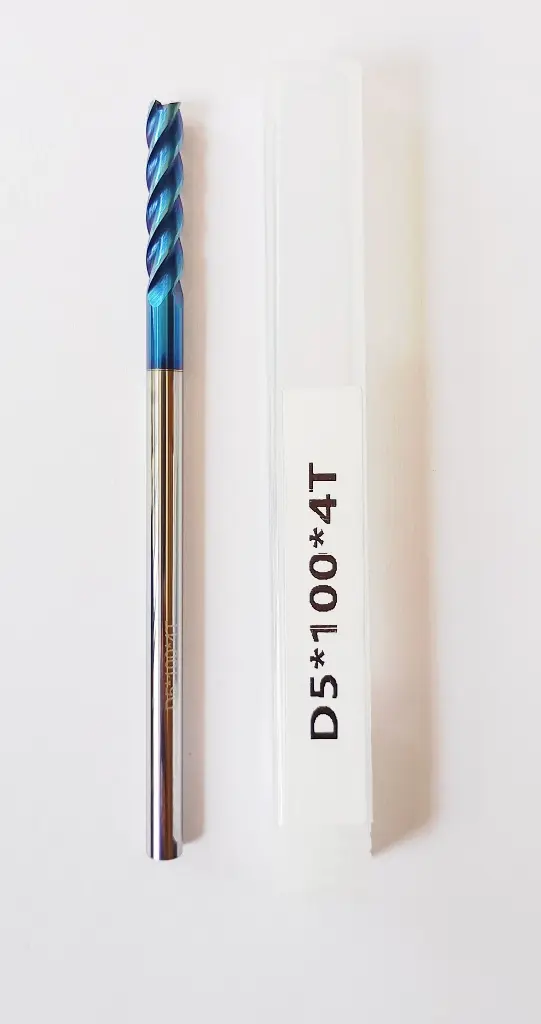 Carbide Endmill D5*100L*FL26*d5*4F 65HRC Blue Standard