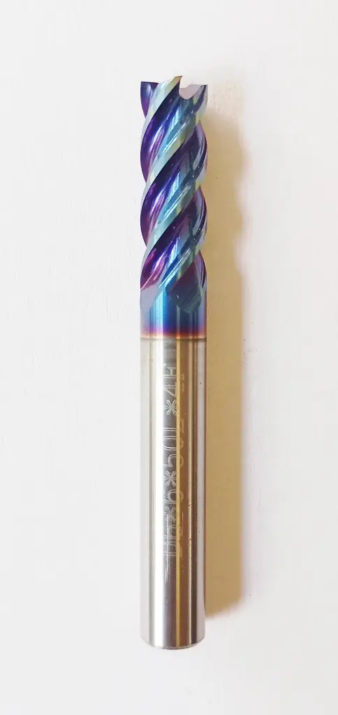 Carbide Endmill D6*50L*FL18*d6*4F 65HRC Blue Standard