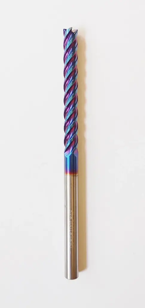 Carbide Endmill D6*100L*FL30*d6*4F 65HRC Blue Standard