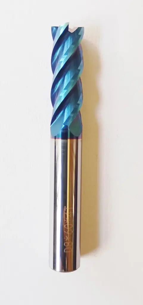 Carbide Endmill D8*60L*FL24*d8*4F 65HRC Blue Standard