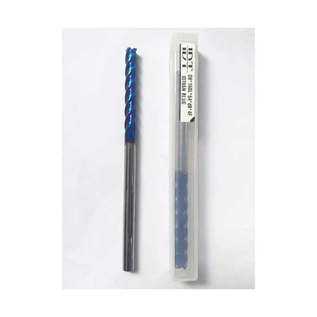 Carbide Endmill D8*150L*FL54*d8*4F 65HRC Blue Standard