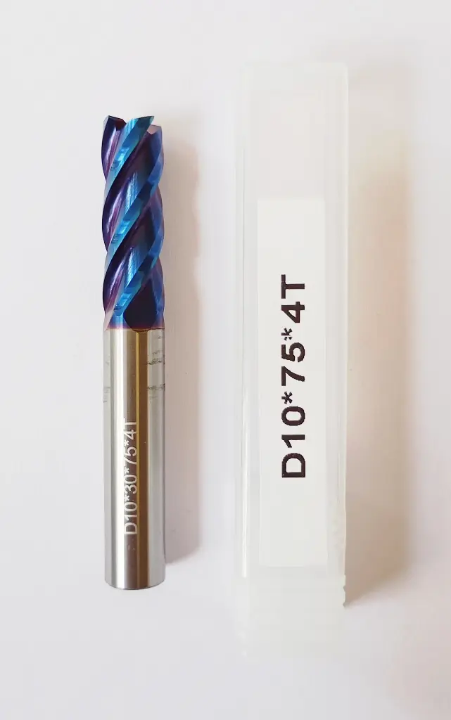Carbide Endmill D10*75L*FL30*d10*4F 65HRC Blue Standard