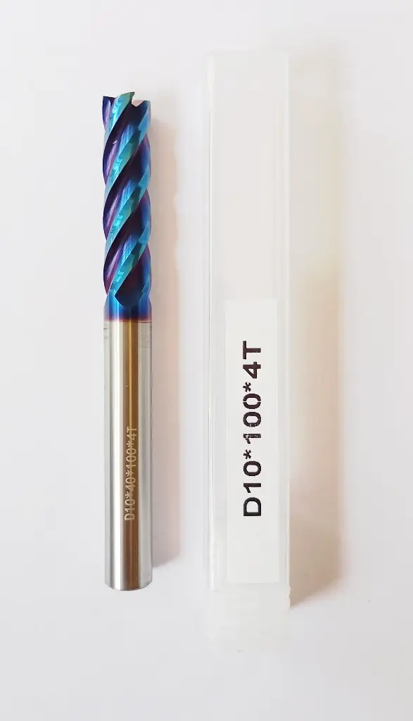Carbide Endmill D10*100L*FL44*d10*4F 65HRC Blue Standard