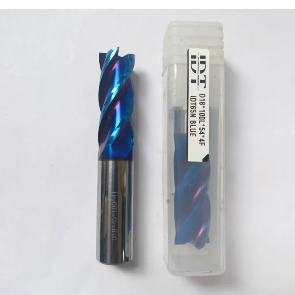Carbide Endmill D18*100L*FL54*d18*4F 65HRC Blue Standard