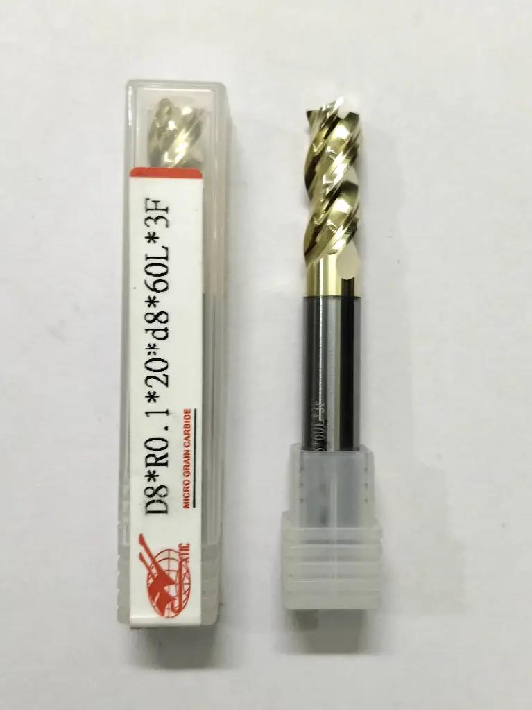 Carbide Endmill 8*60 3Flute Endmill Golden Coating