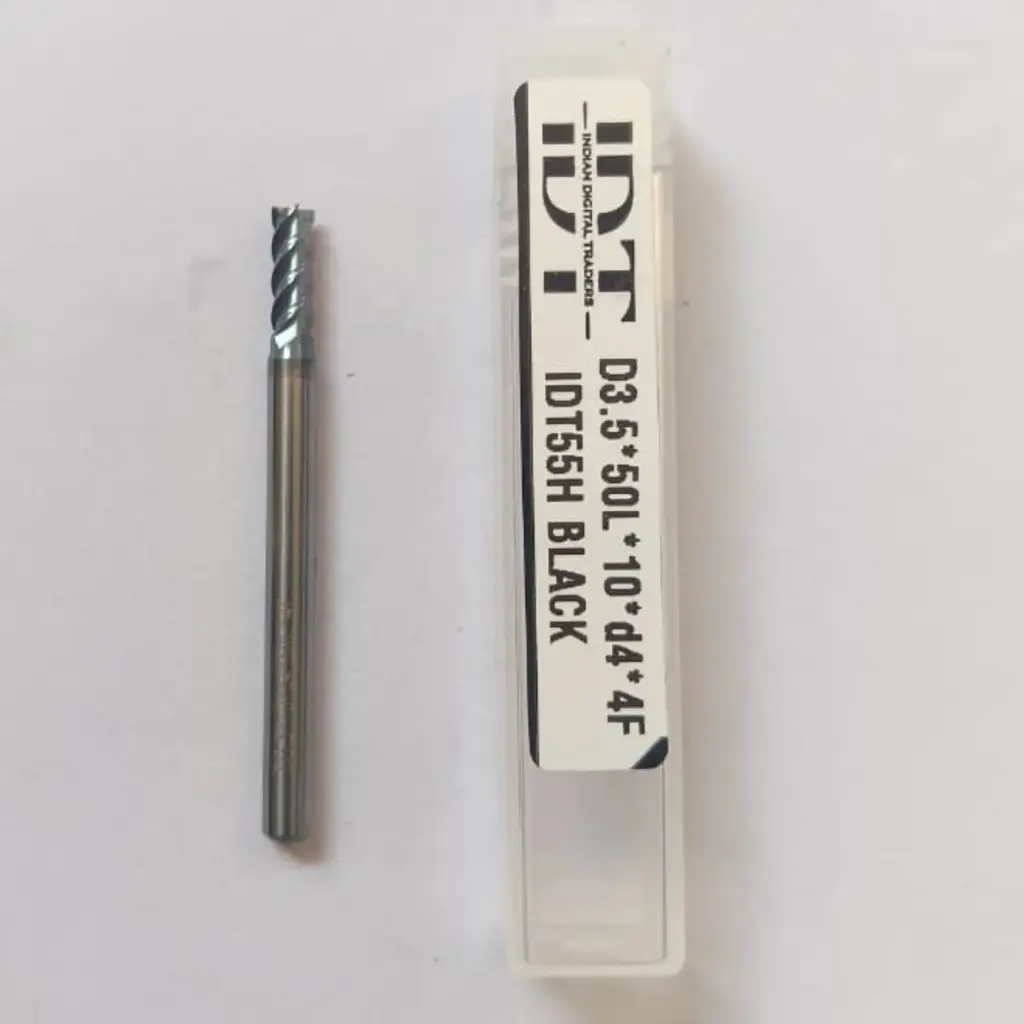 Carbide Endmill D3.5*50L*FL10*d4*4F 55HRC Black Premium