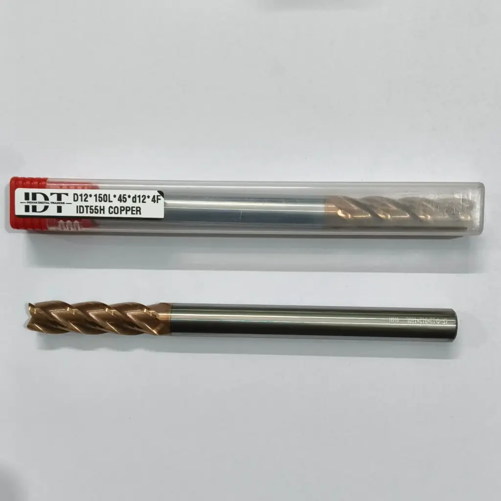 Carbide Endmill D12*150L*FL45*d12*4F 55HRC Copper Premium