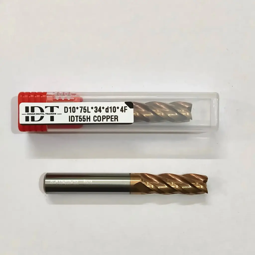 Carbide Endmill D10*75L*FL30*d10*4F 55HRC Copper Premium