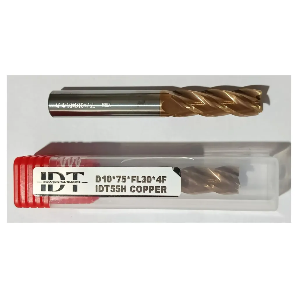 Carbide Endmill D10*75L*FL30*d10*4F 55HRC Copper Premium
