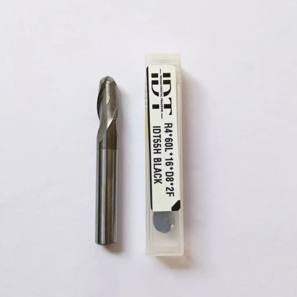 Carbide Ballnose R4*60L*FL16*d8*2F 55HRC Black Premium