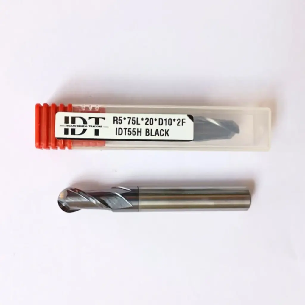 Carbide Ballnose R5*75L*FL20*d10*2F 55HRC Black Premium