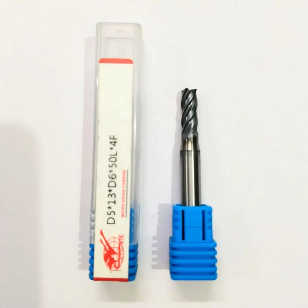 Carbide Endmill D5*50L*FL13*d6*4F 55HRC Black Premium