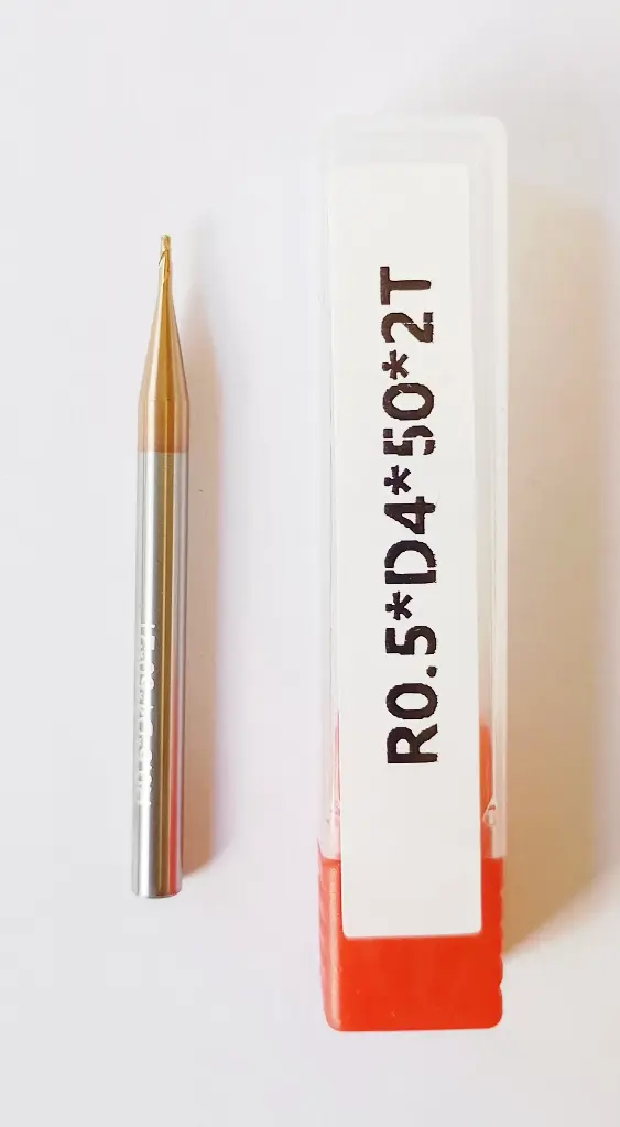 Carbide Ballnose R0.25*50L*d4*2F 55HRC Copper Standard