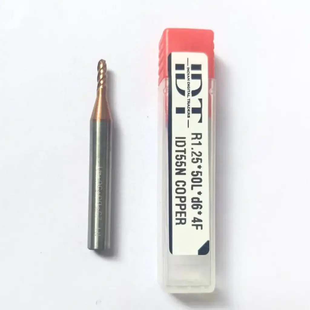 R1.25*50L*d6*4F IDT55H COPPER (6mm shank)