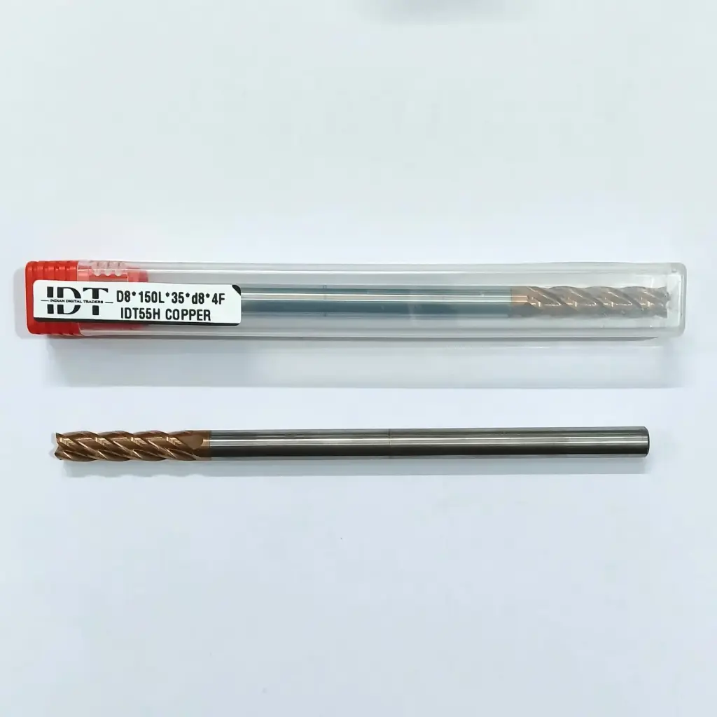 Carbide Endmill D8*150L*FL35*d8*4F 55HRC Copper Premium