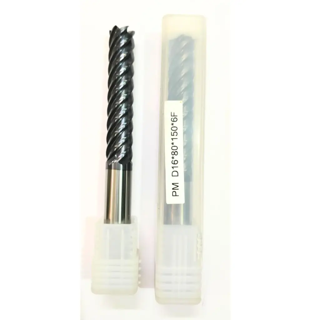 Carbide Endmill D16*150L*FL80*d16*6F 55HRC Black Premium