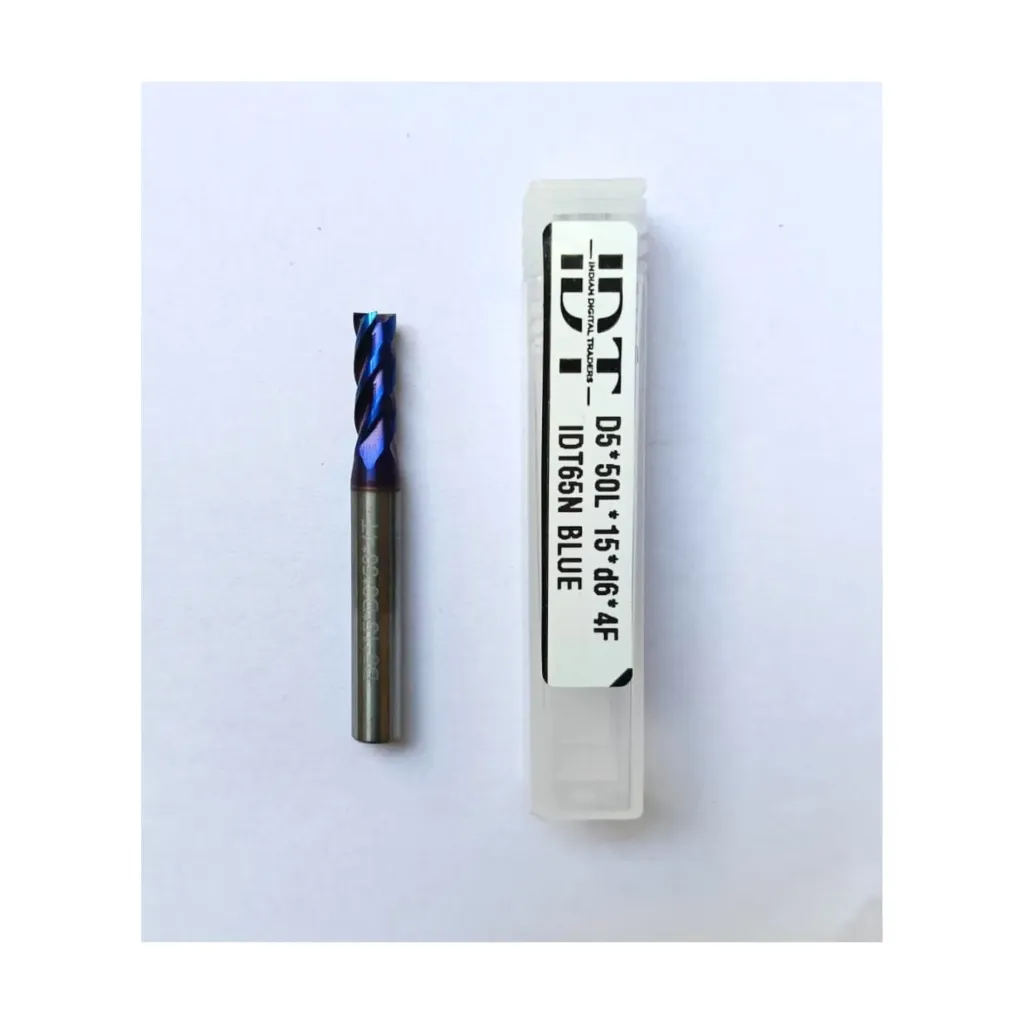 Carbide Endmill D5*50L*FL15*d5*4F 65HRC Blue Standard