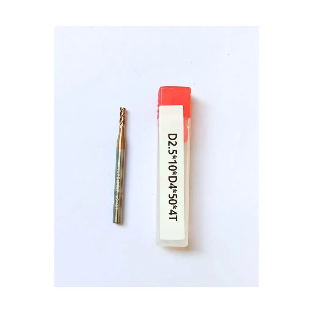 2.5*10*50 4FLUTE LONG NECK ENDMILL 55HRC